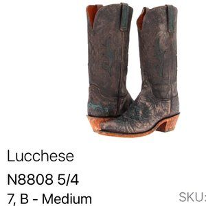 1883 LUCCHESE Western boots. Square toe. Size 7, B-Medium